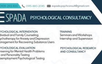 对比关于Espada Psychological Consultancy提供的 位于 邦板牙省精神病学的评论、价格和成本| M-P61-3