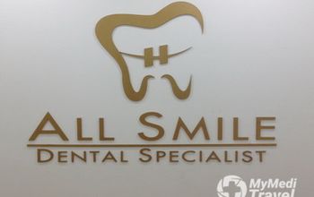 对比关于All Smile Dental Specialist提供的 位于 吉隆坡牙科学的评论、价格和成本| 7ED9EF